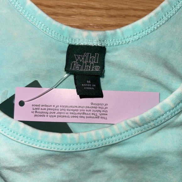 NWT Wild Fable Seafoam Green Cropped Sleeveless Top / Tank Size Medium - Picture 2 of 3